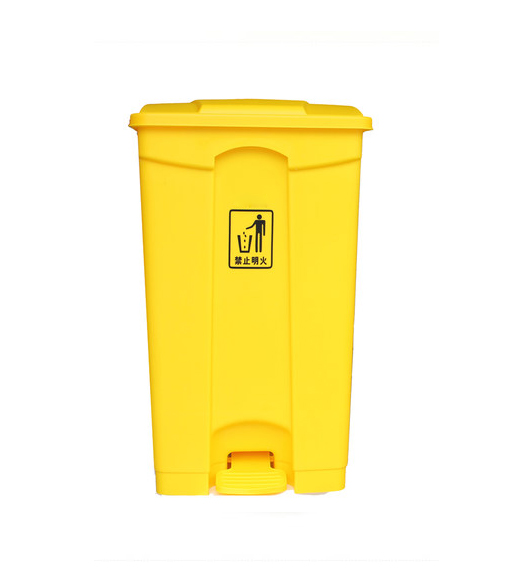 黄色の87Lプラスチック製ゴミ箱（KL-34）