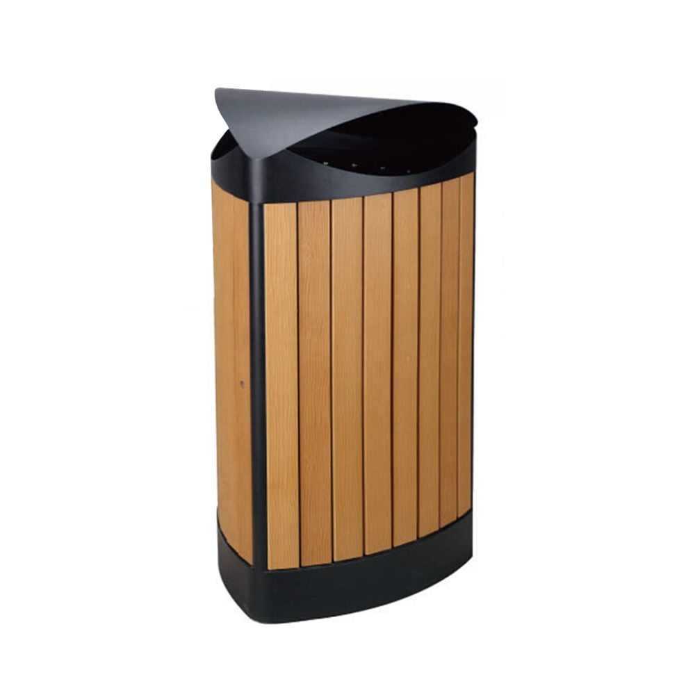 プラスチック製の木製の屋外ゴミ箱HW-534