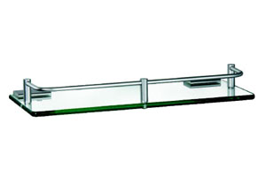 長方形アルミバスルームコーナーガラス棚（ZW-525）